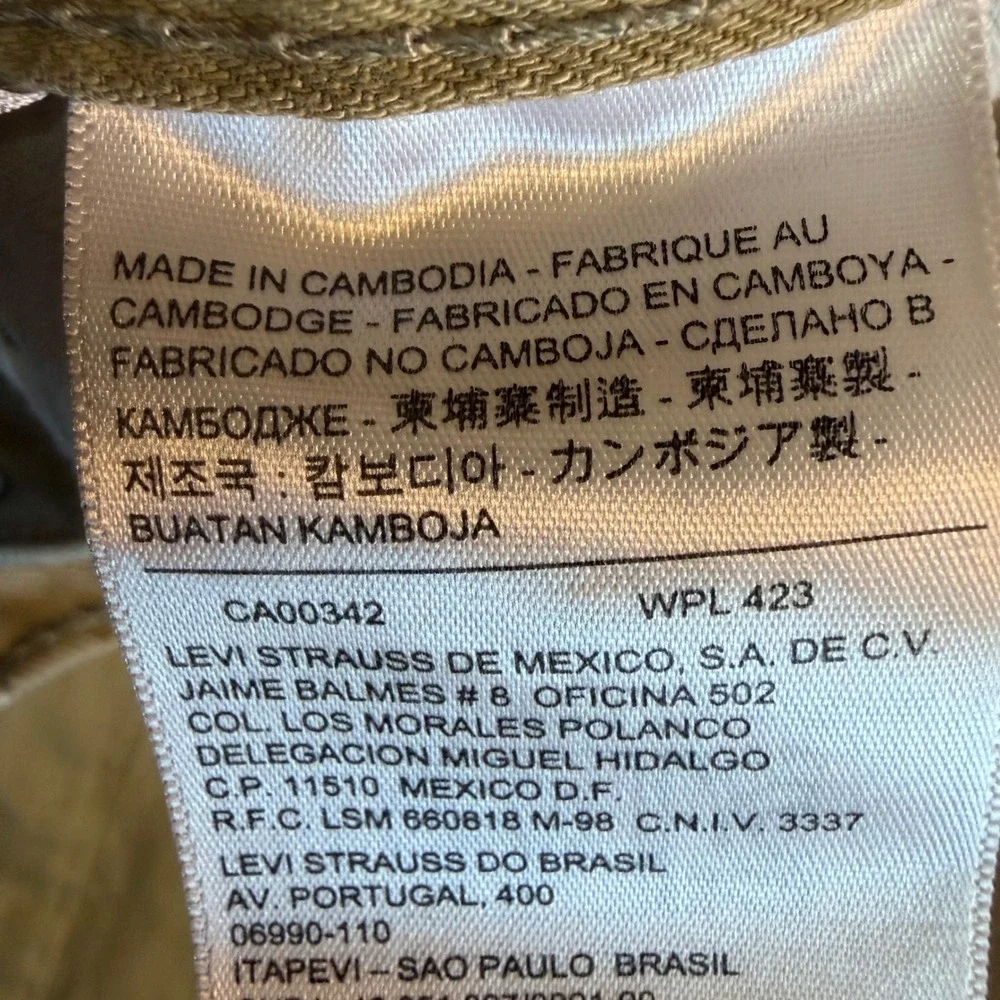 Levi's 541 Athletic Taper Pants Mens 36x34 Tan‎ Khaki Cotton